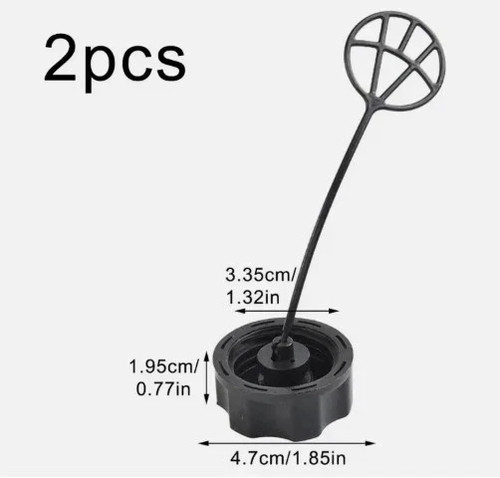 Black fuel petrol tank cap - black,