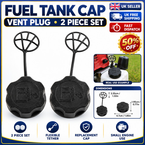 Black fuel petrol tank cap - black,